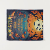 不気味カスタムハロウィーンつるウォール タペストリー (正面(横))