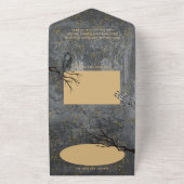 不気味カッコいいな天空の満月ゴシッ結婚クス オールインワン招待状 (外側)