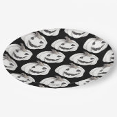 不気味カボチャのハロウィーンブラックジャック – O' – ランタン ペーパープレート (アングル)