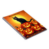 不気味カボチャの秋の白熱［赤熱］光を放つ夜 ノートブック (右側)