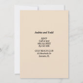 不気味カボチャの衣装パーティー水の色ハロウィーン 招待状 (裏面)