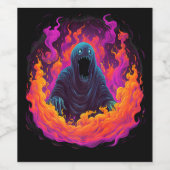 不気味カラフルと悪魔の幽霊スピリットプレミアムT-S ワインラベル (シングルラベル)