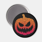 不気味カラフルカボチャ – Halloween Pattern マグネット (正面/裏面)