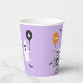不気味キュートスケルトン&幽霊ハロウィーン誕生日 紙コップ (右)