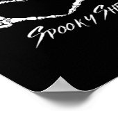 不気味クラシック – スケルトンハンドハート ポスター (角)