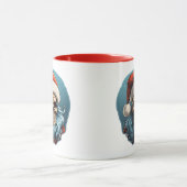 不気味クリスマススカルおもしろいクリスマス マグカップ (中央)