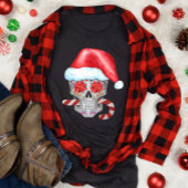 不気味クリスマススカルサンタ・ハット Tシャツ