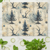 不気味クリスマスツリー キッチンタオル (折り畳み)