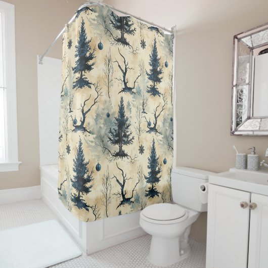 不気味クリスマスツリー シャワーカーテン (インサイチュ)