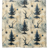 不気味クリスマスツリー シャワーカーテン (正面)