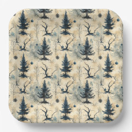 不気味クリスマスツリー ペーパープレート