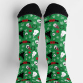 不気味クリスマス怖いゴシックをテーマにした休日 ソックス (上部)