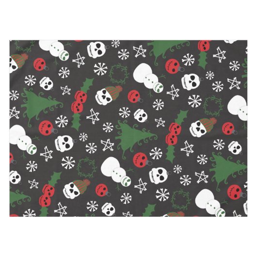 不気味クリスマス怖いゴシックをテーマにした休日 テーブルクロス (正面(横))