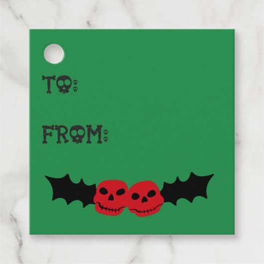 不気味クリスマス怖いゴシックをテーマにした休日 フェイバータグ (正面)