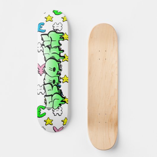 不気味グラフィティカスタムスケートボパーソナライズされたード スケートボード (正面)