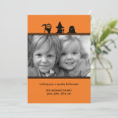 不気味コスチュームハロウィーンの写真カード カード (スタンド正面)