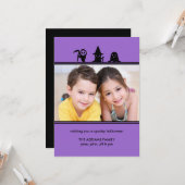 不気味コスチュームハロウィーンの写真カード カード (正面/裏面インサイチュ)