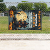 不気味ゴシックマンショ幽霊のよく出るンハウスハロウィーン 横断幕 (インサイチュ)