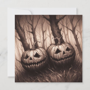 不気味ジャック・オランタン・ハロウィンホラー カード