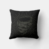 不気味スカルイラストレーション クッション (裏面)