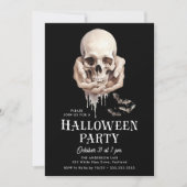 不気味スカルイン・ハンズハローウィンパーティ 招待状 (正面)