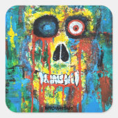 不気味スカルシール スクエアシール (正面)