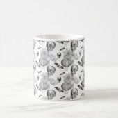 不気味スカルスパイダーウェブカボチャこうもりハロウィーン コーヒーマグカップ (中央)