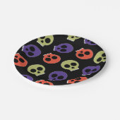 不気味スカルハッピーハローウィン ペーパープレート (アングル)