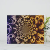 不気味スカルパープルブラック抽象芸術アポップ・アートのート (スタンド正面)