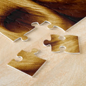 不気味スカルパープルブラック抽象芸術アポップ・アートのート ジグソーパズル (側面)