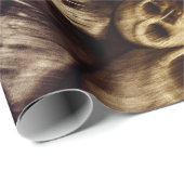 不気味スカルパープルブラック抽象芸術アポップ・アートのート ラッピングペーパー (ロールコーナー)