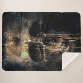 不気味スカル シェルパブランケット (正面(横))