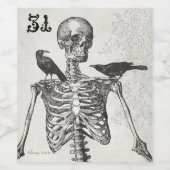 不気味スケルトンとカローズのワインラベル ワインラベル (シングルラベル)