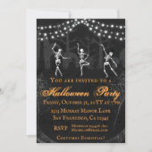 不気味スケルトン墓地ハローウィンパーティ 招待状 (正面)
