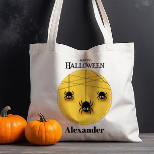 不気味スパイダーススパイダーウェブハロウィーン トートバッグ