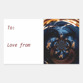 不気味スパイダーズくもの巣カスタム 長方形シール