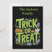 不気味スライムのトリックまたは処理ハローウィンパーティ – フラット (正面)