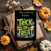 不気味スライムのトリックまたは処理ハローウィンパーティ – フラット