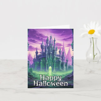不気味スラー幽霊のよく出るハウス |ハッピーハローウィン カード
