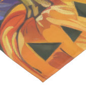 不気味タキシード猫ハロウィーン魔女とカボチャ テーブルクロス (アングル)