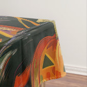 不気味タキシード猫ハロウィーン魔女とカボチャ テーブルクロス (インサイチュ)