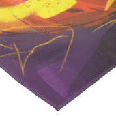 不気味ターキッシュアンゴラキャットハロウィンウィッチカボチャ テーブルクロス (アングル)