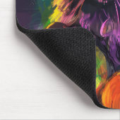 不気味ターキッシュアンゴラキャットハロウィンウィッチカボチャ マウスパッド (コーナー)