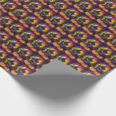 不気味ターキッシュアンゴラキャットハロウィンウィッチカボチャ ラッピングペーパー (角)