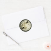 不気味ナイトムーンツリーオータムデスティニーお祝い ラウンドシール (封筒)