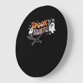 不気味ナースクラシックTシャツ ラージ壁時計 (傾斜)