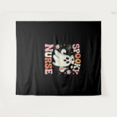 不気味ナースクラシックTシャツ_1 タペストリー (正面(横))