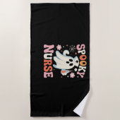 不気味ナースクラシックTシャツ_1 ビーチタオル (正面)