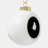 不気味ナース開業医かわいいハロウィーン特大 セラミックボールオーナメント (左)