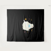 不気味ナース開業医かわいいハロウィーン特大 タペストリー (正面(横))